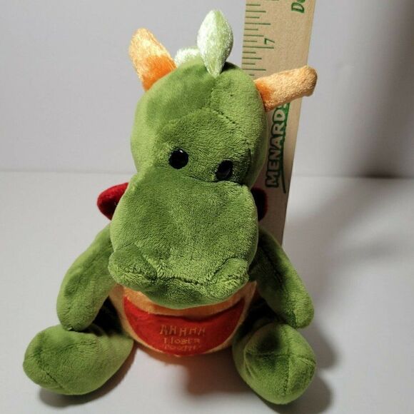 RARE GUND Dragon Plush FIRESWORTH Lost Tooth Stuffed Animal Tooth Fairy Green - Picture 8 of 11